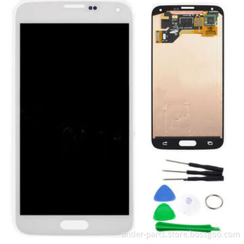 LCD Display for Samsung Galaxy S5, New and Genuine Quality, White/Black/Blue/Gray